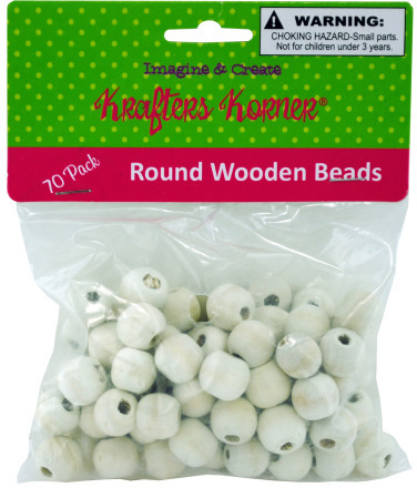 Picture of Bulk Buys 70 Piece Round Wooden Beads - Case of 25