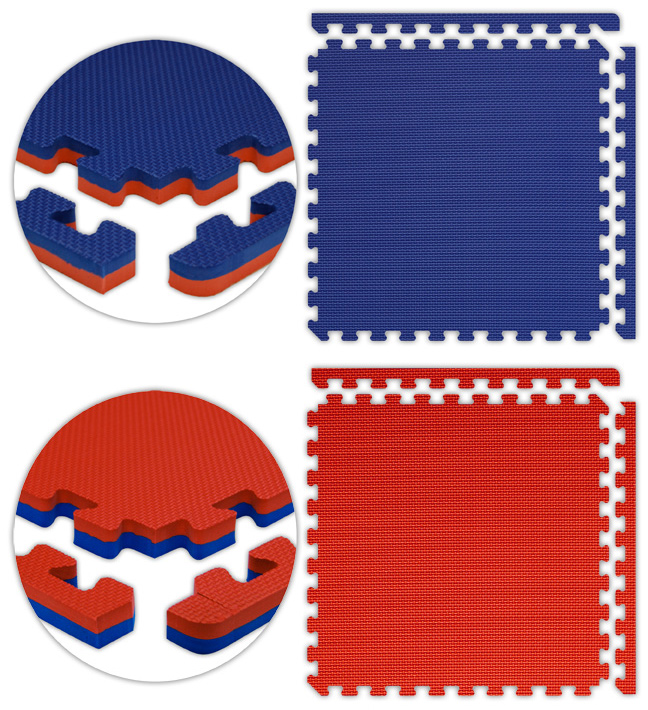 Picture of Alessco JSFRRDRB1010 Jumbo Reversible SoftFloors -Red-Royal Blue -10  x 10  Set