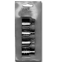 V8 Tools 3304 Square Drain Plug Socket Set, 1/2" Drive, 4 Piece, 8Mm Male, 10Mm Male, 1/2" Male, 10Mm Female