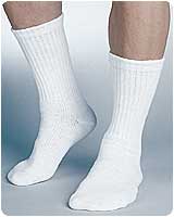 Picture of Beiersdorf BI110838 Sensifoot White Crew Socks  Large - Pair