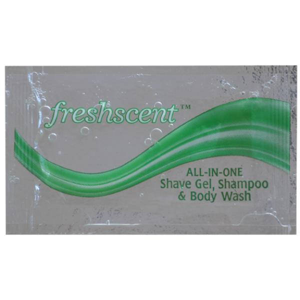 Picture of DDI 312988 Freshscent All-in-One Shampoo  Shave Gel &amp; Body Wash - 0.33 oz Case of 1000