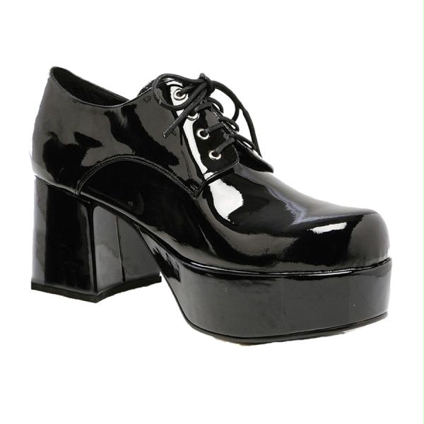 Picture of Costumes for all Occasions HA55BPSM Shoe Platform Blk Pat Men Sm