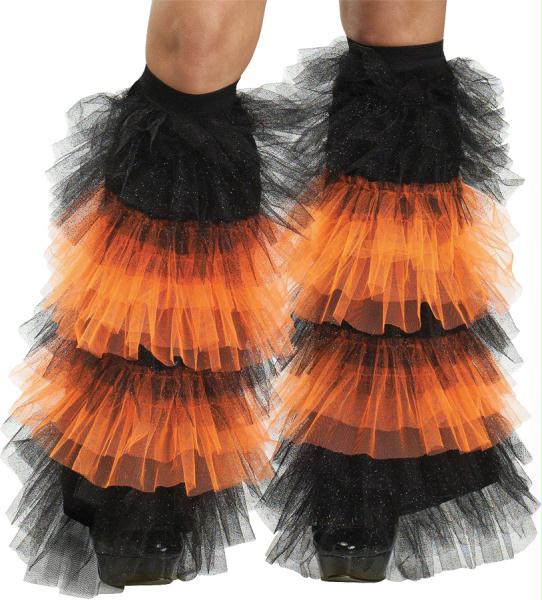 Picture of Costumes for all Occasions FW90215OR Boot Covers Tulle Ruffle Black