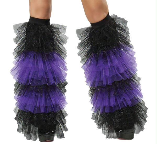 Picture of Costumes for all Occasions FW90215PR Boot Covers Tulle Ruffle Blac