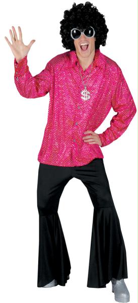 Picture of Costumes for all Occasions FF608087 Disco Groovy Men Shirt Lg