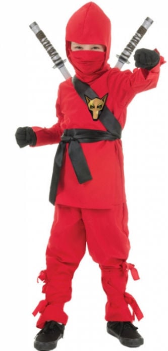 Picture of Costumes for all Occasions UR25846MD Ninja - Child Red Medium