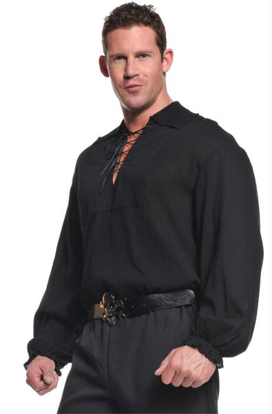 Picture of Costumes for all Occasions UR29299 Pirate Shirt Adult Black