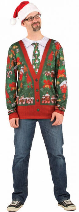 Picture of Costumes for all Occasions FR115779XL Ugly Christmas Cardigan Xl
