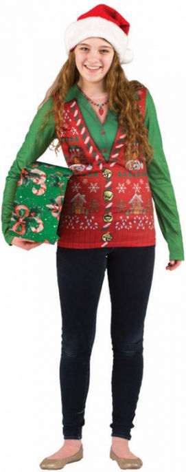 Picture of Costumes for all Occasions FR116450XL Ladies Ugly Christmas Vest Xl