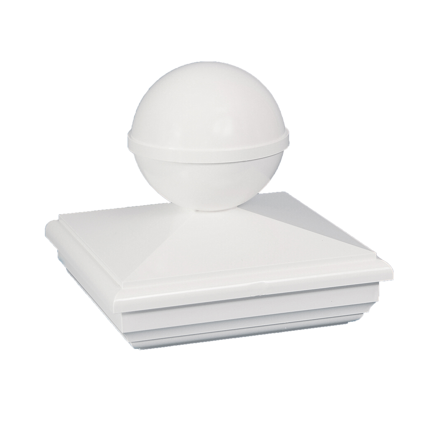 Picture of Classy Caps BN244 NEW ENGLAND BALL PVC POST CAP 4X4 - White