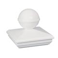 Classy Caps BN244 NEW ENGLAND BALL PVC POST CAP 4X4 - White Classy Caps BN244 NEW ENGLAND BALL PVC POST CAP 4X4 - White
