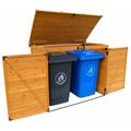 Leisure Season RSS2001L Large Horizontal Refuse Storage Shed Medium Brown Leisure Season RSS2001L Large Horizontal Refuse Storage Shed Medium Brown