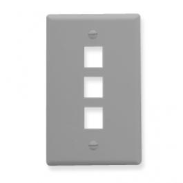 Picture of ICC FACE-3-GR IC107F03GY - 3Port Face - Gray