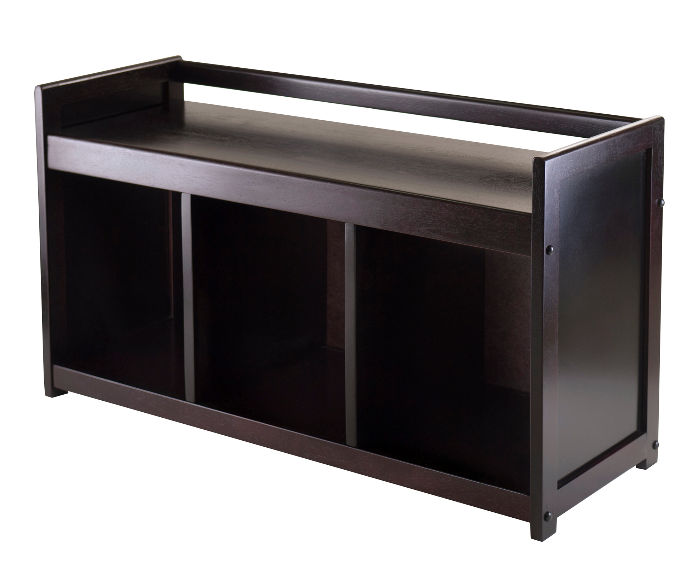 Addison Storage Bench with 3-section - Dark Espresso