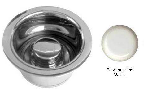 Picture of Westbrass D2082-50 Extra Deep ISE Disposal Flange and Stopper - Powder Coat White