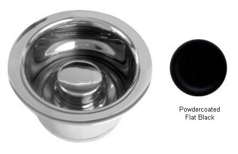 Picture of Westbrass D2082-62 Extra Deep ISE Disposal Flange and Stopper - Powder Coat Flat Black