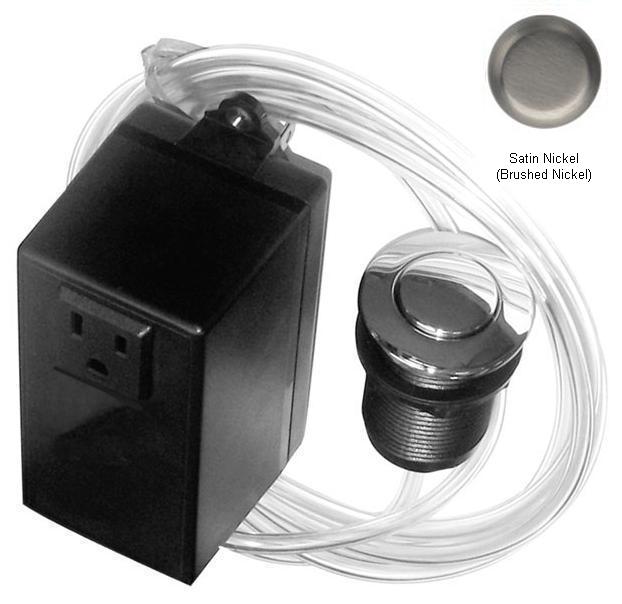 Picture of Westbrass ASB-07 Air Switch and Single Outlet Control Box - Satin Nickel