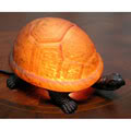 Picture of WAREHOUSE OF TIFFANY 18004AM Warehouse of Tiffany Amber Turtle Accent Lamp