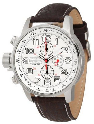 Picture of Invicta 2771 Force Lefty White Dial Quartz Chrono Brw Leather Watch