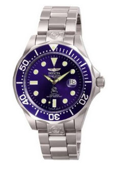 Invicta  Pro Diver Blue Dial Auto 3H Stainless Steel Watch -  The Gem Collection, TH1638914