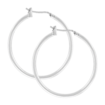 Silvertone Hoop Earrings