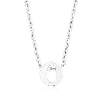 P11409R-V00-O Silvertone Initial O Pendant