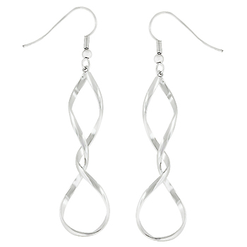 E01613X-V00 Silver Twist Earrings