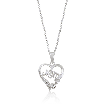 Picture of Kate Bissett P50118R-C01 No. 1 Mom Heart Pendant