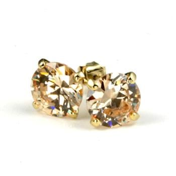 Picture of Kate Bissett E01525G-S72 Simple Champagne CZ Studs