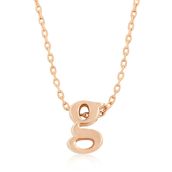 Rose Gold Initial G Pendant