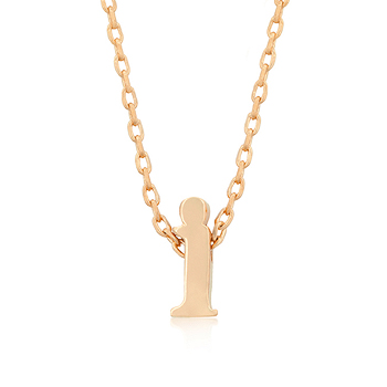 P11409A-V00-I Rose Gold Initial I Pendant