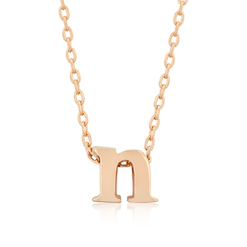 Picture of Kate Bissett P11409A-V00-N Rose Gold Initial N Pendant