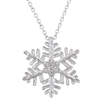 Picture of Kate Bissett P50112R-C01 Large Snowflake Pendant