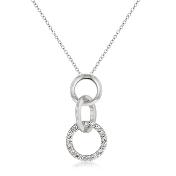 Picture of Kate Bissett P50097R-C01 Silvertone Triplet Hooplet Pendant