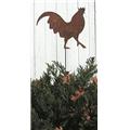 Village Wrought Iron RGS-1 Rooster - Rusted Garden Stake Village Wrought Iron RGS-1 Rooster - Rusted Garden Stake