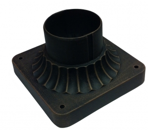 Picture of Artcraft Lighting AC226BK Classico 5.75 in. x 3.5 in. Cement Post Fitter Mount - Black