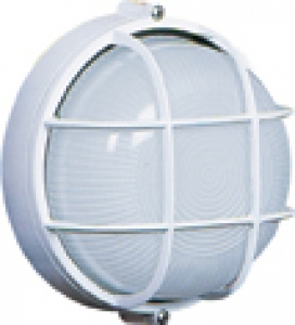 Picture of Artcraft Lighting AC5663WH Marine Small 1 Light Round Wall Sconce with Semi-Clear White Glassware - White