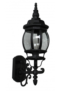 Picture of Artcraft Lighting AC8090BK Classico 6.25 in. x 20 in. Small 1 Light Outdoor Wall Mount Lantern with Clear Glassware - Black