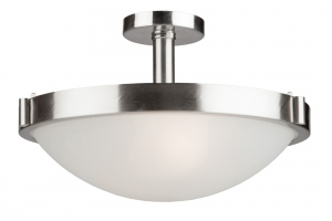 Picture of Artcraft Lighting AC2717BN Boise 17 in. x 9.5 in. 1 Light Semi Flush - Brushed Nickel