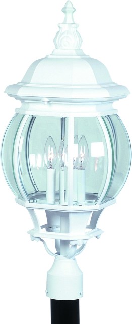 Picture of Artcraft Lighting AC8493WH Classico 11 in. x 28 in. Large 4 Light Outdoor Post Lighting - White