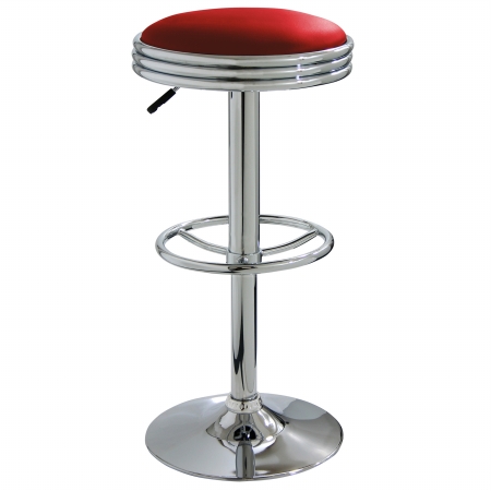 Picture of AmeriHome BS1208R Soda Fountain Style Bar Stool - Red