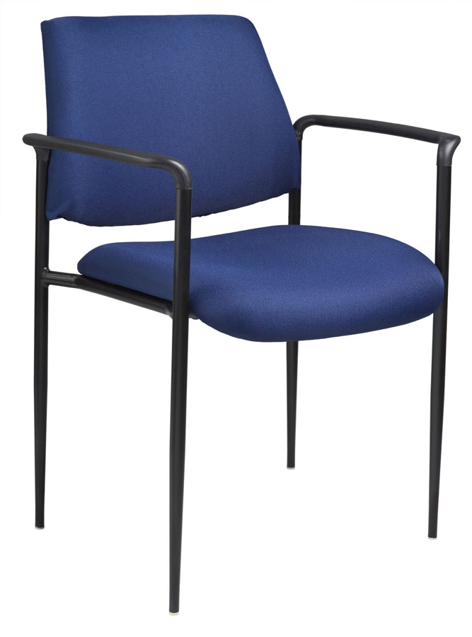 Picture of Boss B9503-BE Boss Square Back Diamond Stacking Chair with Arm In Blue