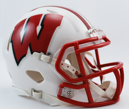 Picture of Creative Sports Enterprises&#44; Inc RC-WISCONSIN-MR-Speed Wisconsin Badgers Riddell Speed Mini Football Helmet