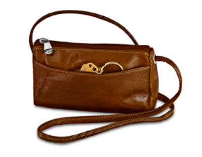 Picture of David King & Co 3501H Florentine Top Zip Mini Bag - Honey