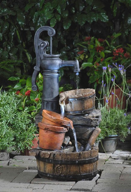 Picture of Jeco FCL061 Classic Water Pump Fountain With Led Light
