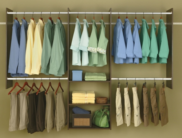 Picture of Easy Track Closet RB1460-T 4 ft. To 8 ft. Truffle Easy Track Deluxe Starter Closet