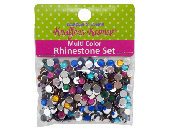 Picture of 600 piece rhinestone set - assorted colors - Case of 100