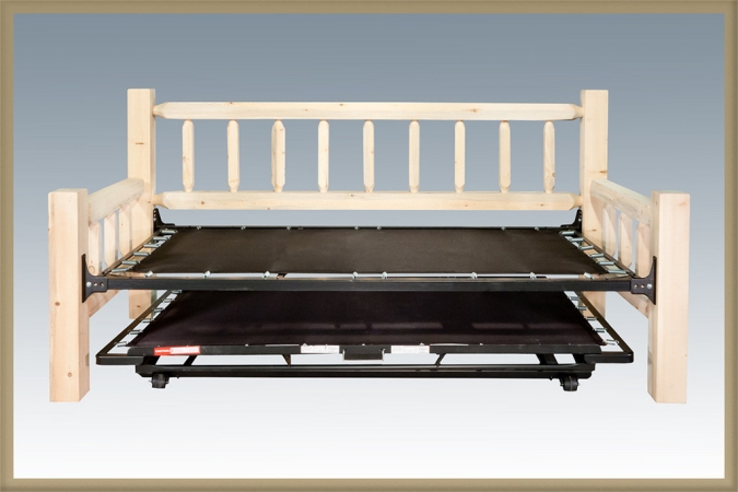 Picture of Montana Woodworks MWHCDBTV Homestead Collection Trundle Bed  Day Bed with T. mech. Lacquered