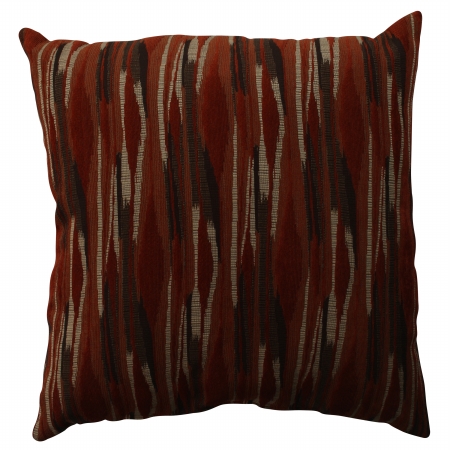 513065 Kasuri Tangerine 23-inch Floor Pillow - Rust-Brown