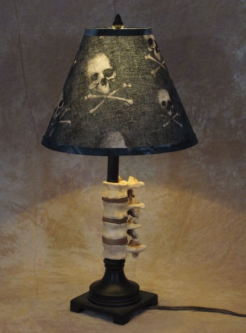 4-part lumbar desk lamp with bone shade